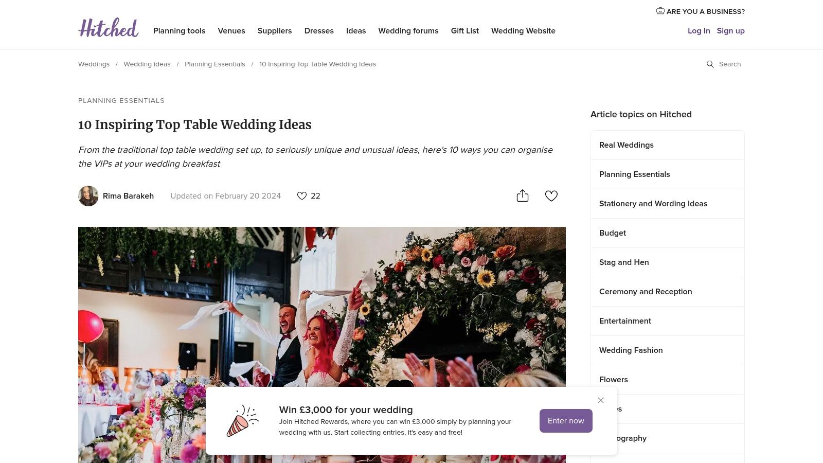 Traditional Long Top Table (Hitched)