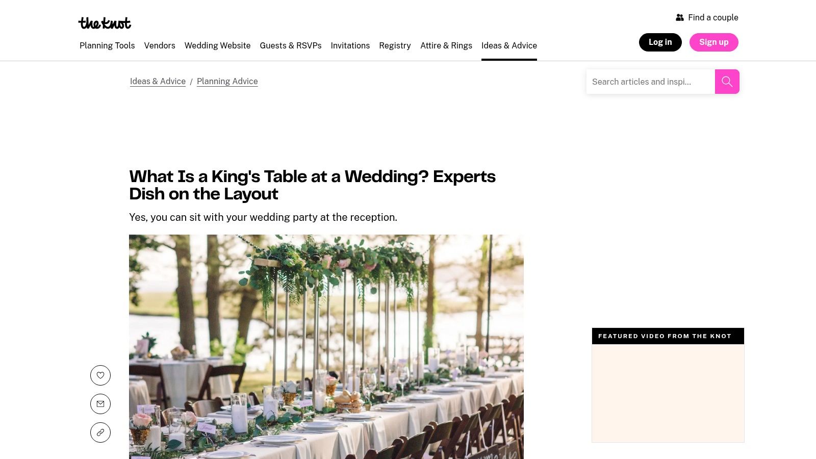 King’s (Head) Table (The Knot)