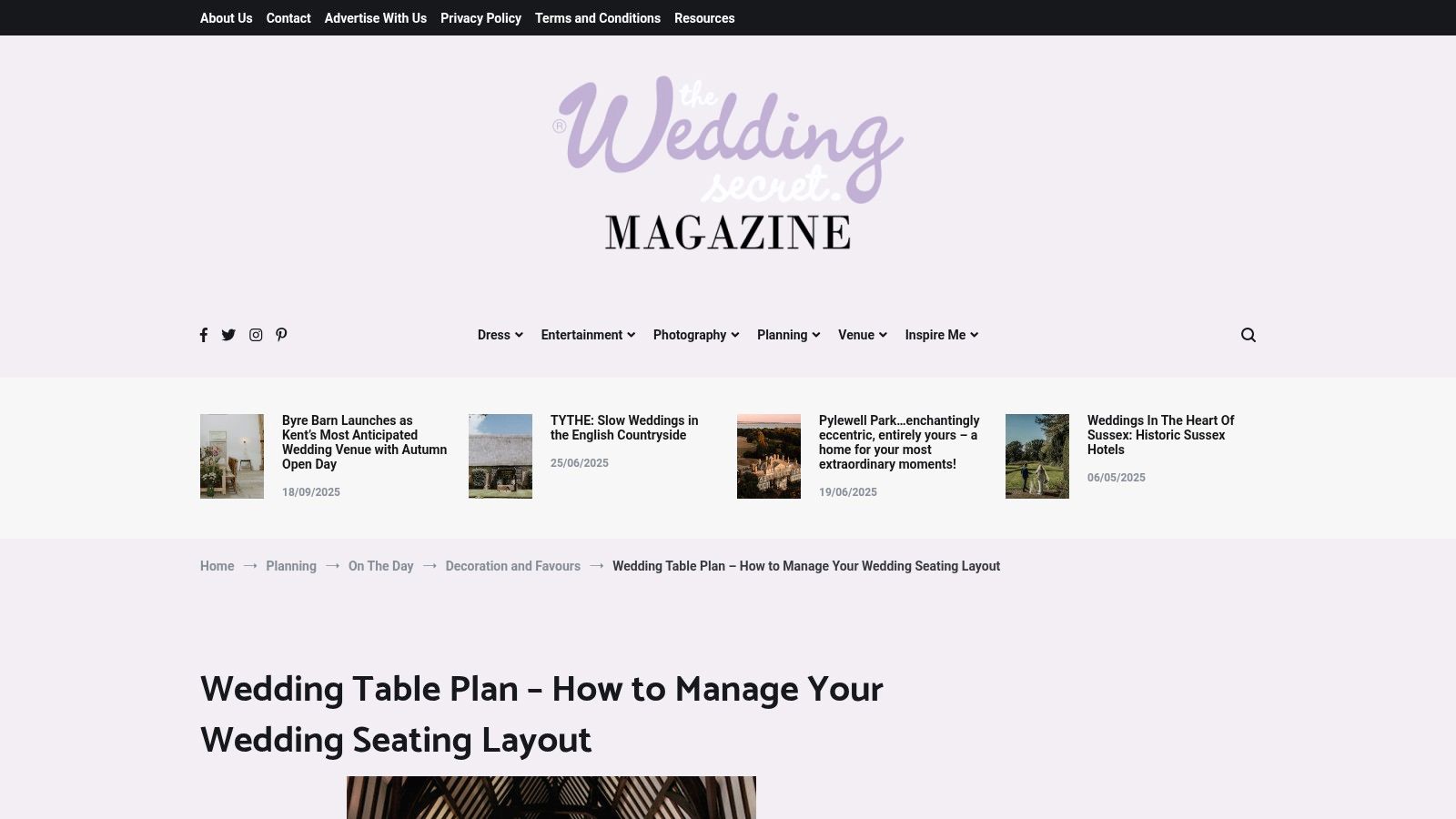 Round Top Table (The Wedding Secret)