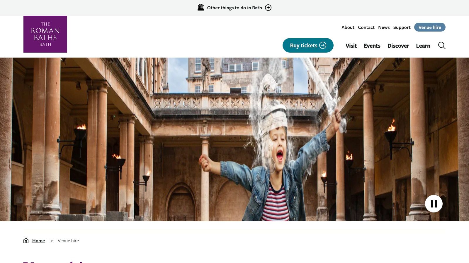 The Roman Baths (Bath Venues / RomanBaths.co.uk)