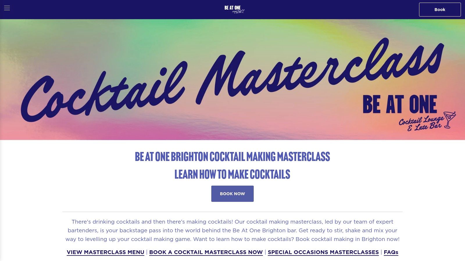 Be At One Brighton cocktail-making masterclass