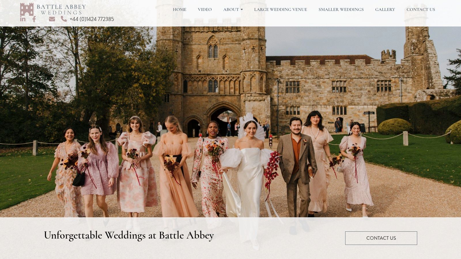 Screenshot from https://battleabbeyweddings.com